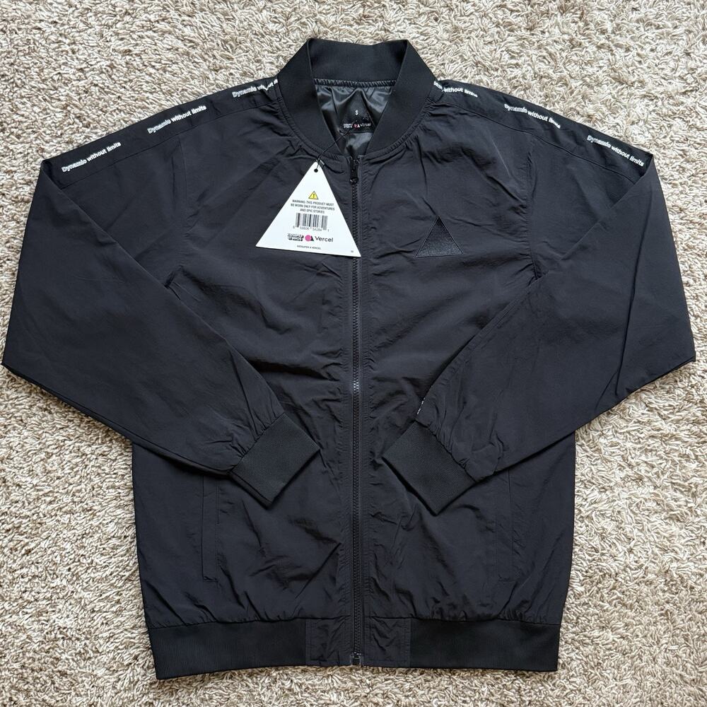 NWT Kid Super Studios x Vercel Jacket Men’s Size S Black Full Zip Nylon Bomber
